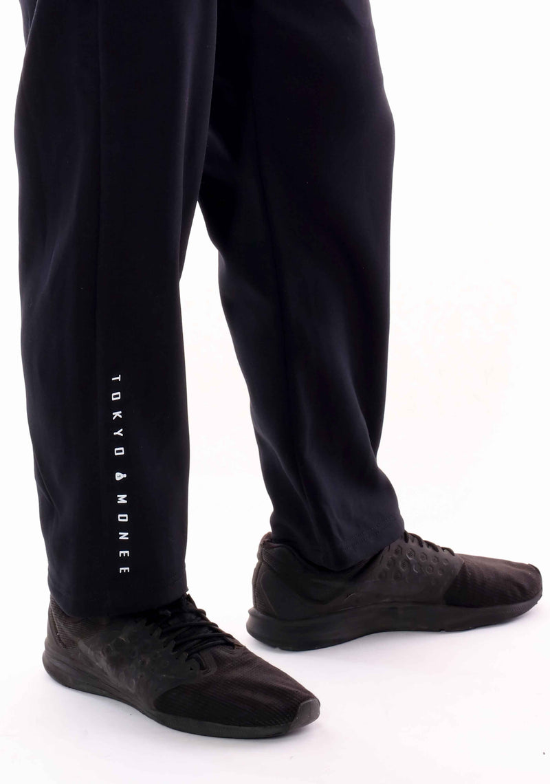 Men's Tokyo Monee Branded Black Sweat Pants 100% Polyester